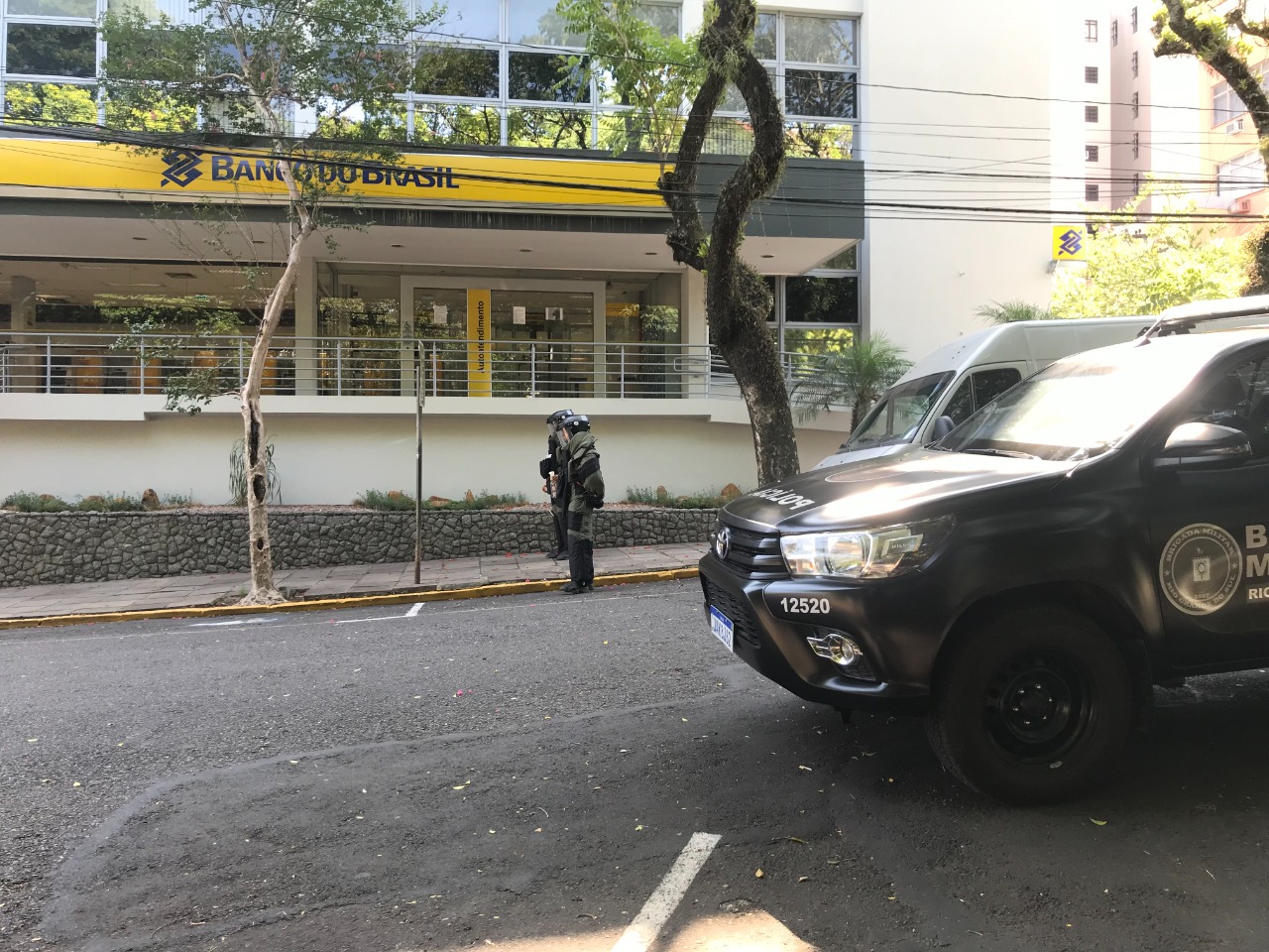 Simulação de assalto caracteriza ação inédita da Brigada Militar