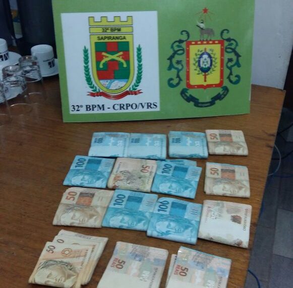 BM recupera 15 mil roubados em “saidinha de banco” em Sapiranga