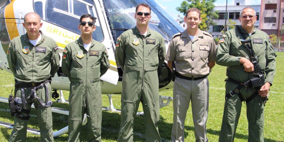 Brigada Militar conta com apoio de helicóptero na segurança da Festa das Rosas