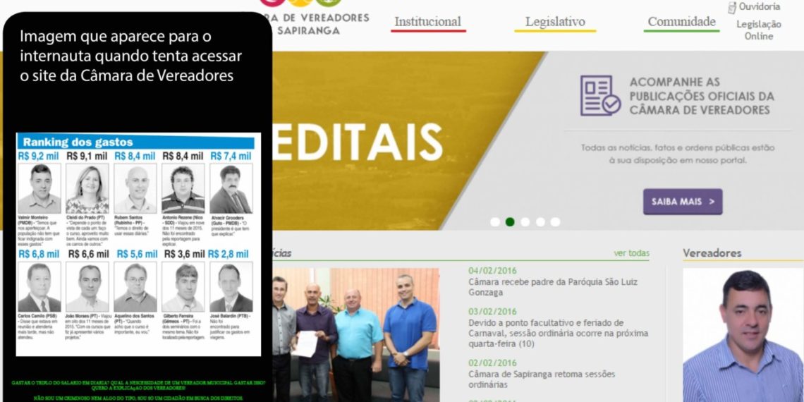 Site da Câmara de Vereadores de Sapiranga sofre ataque hacker
