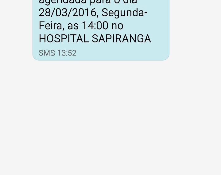 SMS avisa pacientes sobre seus horários