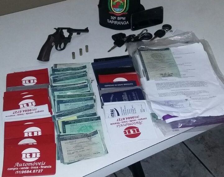 Menor de idade e jovem de 20 anos são detidos pela BM em Sapiranga após roubo em Parobé