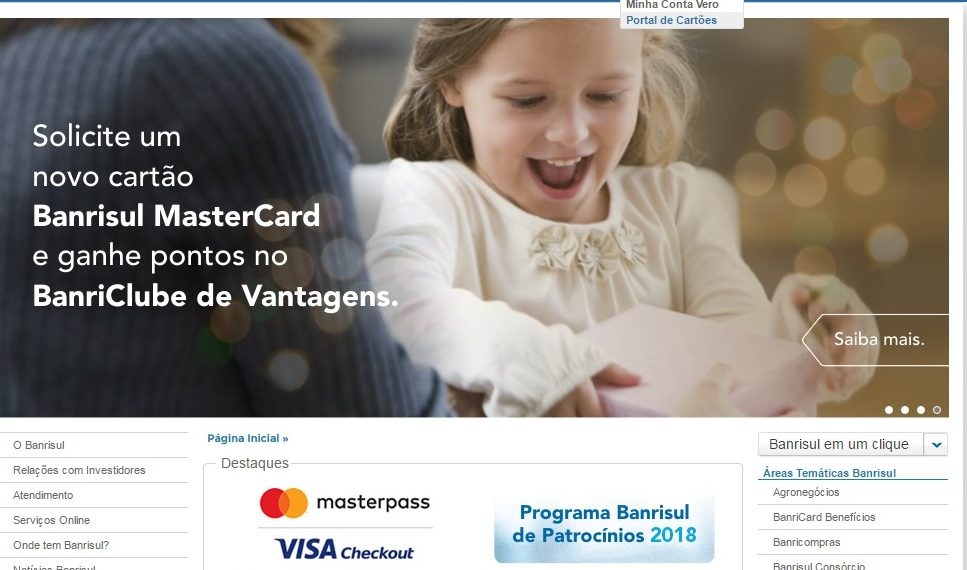 Banrisul inova com serviço de pagamentos e novo Portal de Cartões