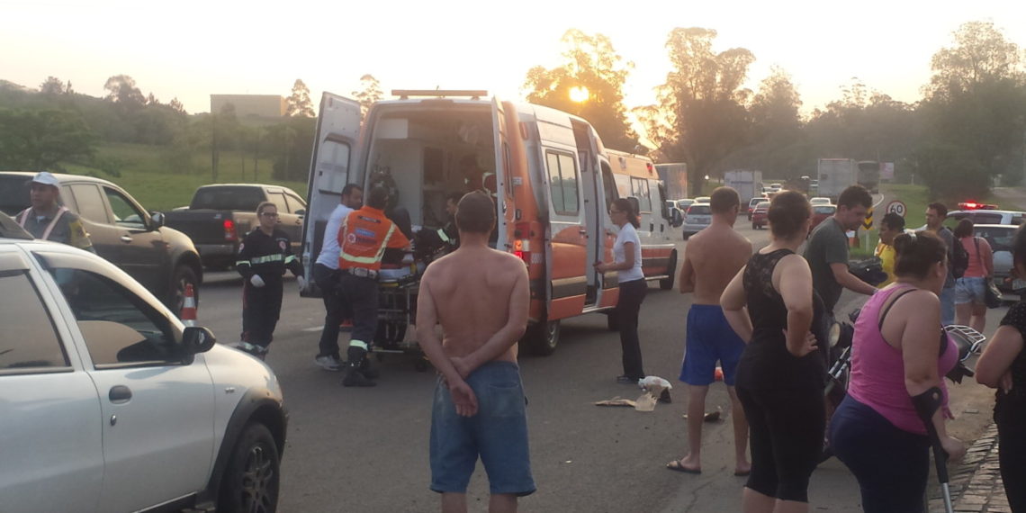 Acidente na RS-239 deixa motociclista gravemente ferido entre Campo Bom e Sapiranga