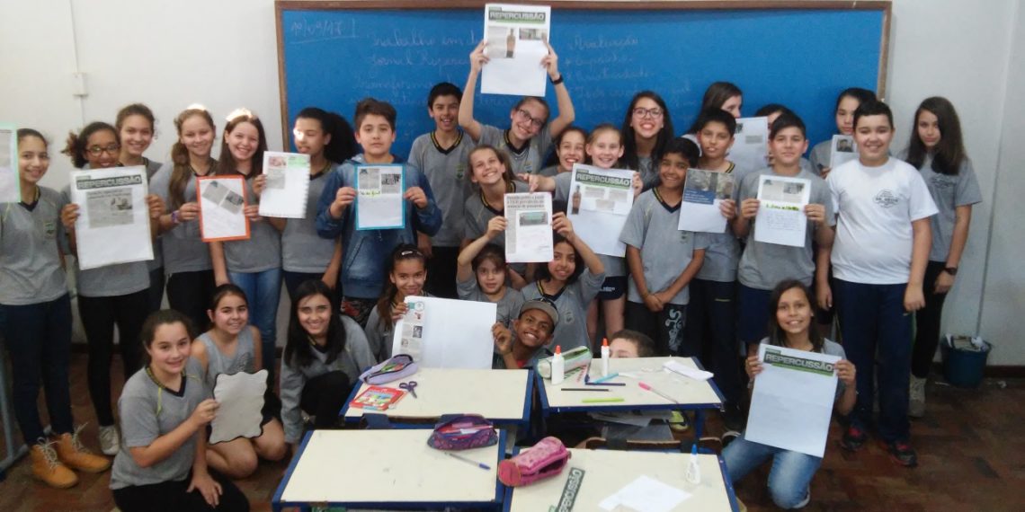Jornal Repercussão presente na sala de aula