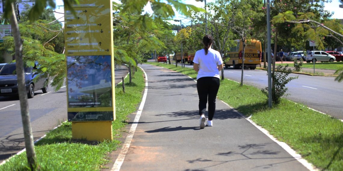 Novos totens são instalados em vários pontos da ciclovia de Campo Bom