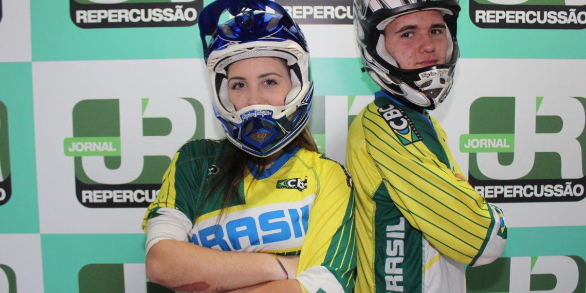 Julia e Thales Lauffer Schuller representarão Sapiranga e o Brasil em campeonato mundial de BMX na Bélgica