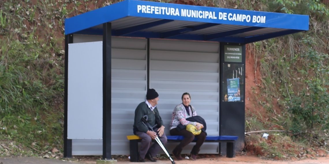 Mais 34 novas paradas de ônibus devem ser instaladas no Centro de Campo Bom pela prefeitura