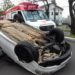 Motorista capota veículo na Av. Gustavo Vetter em Campo Bom