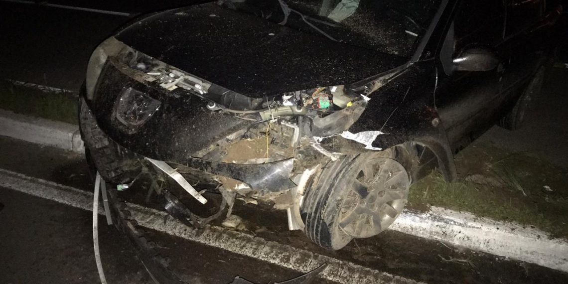 Veículo é abandonado pelo proprietário após acidente na RS-239