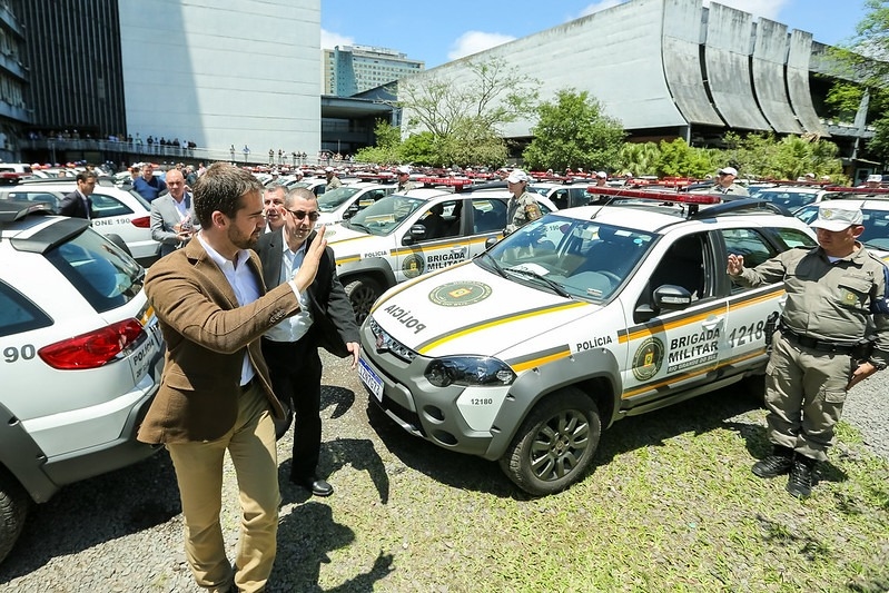 Brigada Militar do Rio Grande do Sul recebe 134 viaturas para mais de 100 municípios