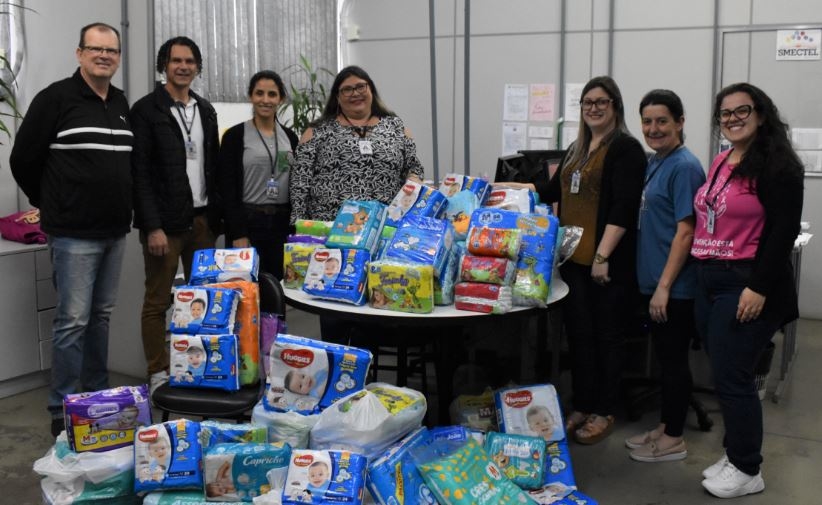 Secretaria de Nova Hartz recebe doações