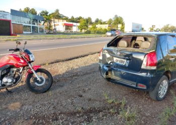 Condutora de motocicleta se fere após acidente de trânsito na RS-239, em Sapiranga