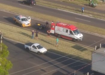 Atropelamento deixa pedestre ferido na RS-239, em Sapiranga