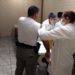 Policiais da Brigada Militar recebem vacina contra a gripe em Sapiranga