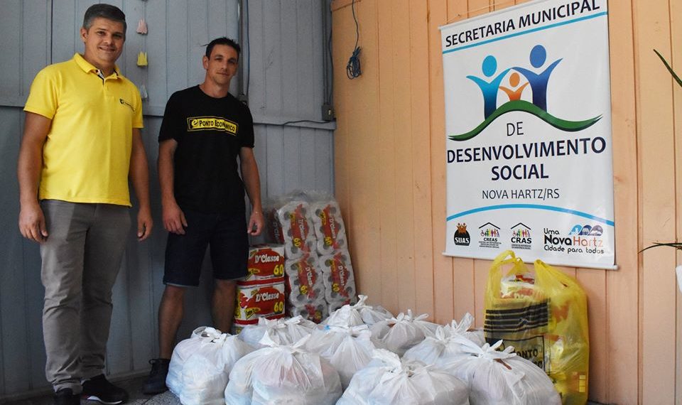 Ações solidárias arrecadam mais de 600kg de alimentos em Nova Hartz