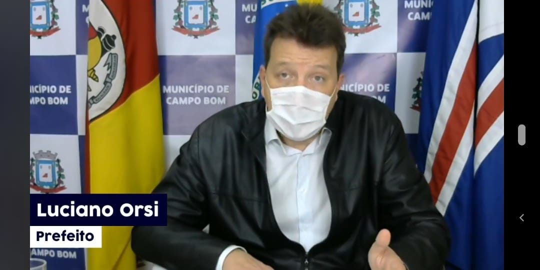 Prefeito Luciano Orsi comenta a possibilidade de multa para quem descumprir decreto contra o coronavírus