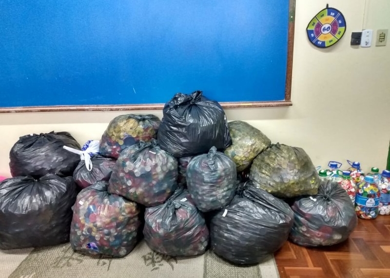 EMEF Maria Ruth Raymundo arrecada mais de 50 mil tampinhas