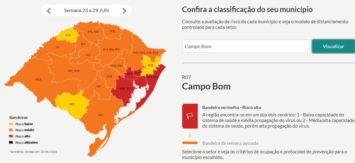 Saiba quais são os protocolos da bandeira vermelha em Campo Bom
