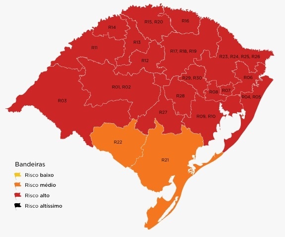 Bandeira vermelha prevalece no Vale do Sinos em mais uma rodada do distanciamento controlado