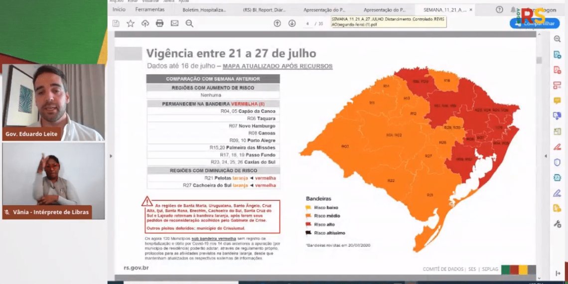 Governo do RS mantém Sapiranga, Campo Bom e Araricá em bandeira vermelha