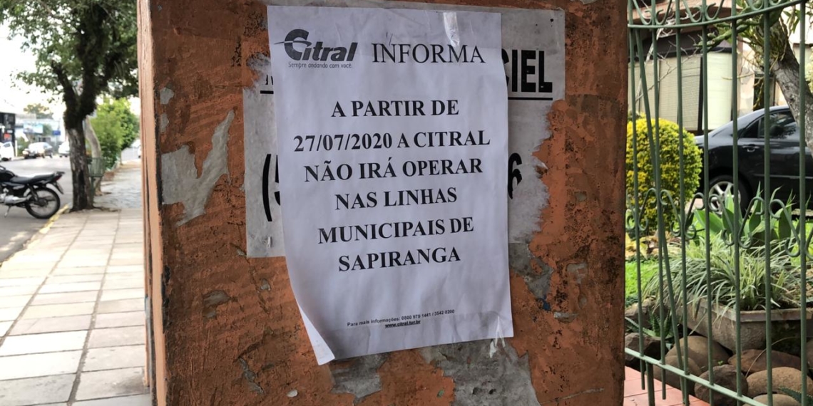 Risco de apagão no transporte público de Sapiranga volta a ficar eminente