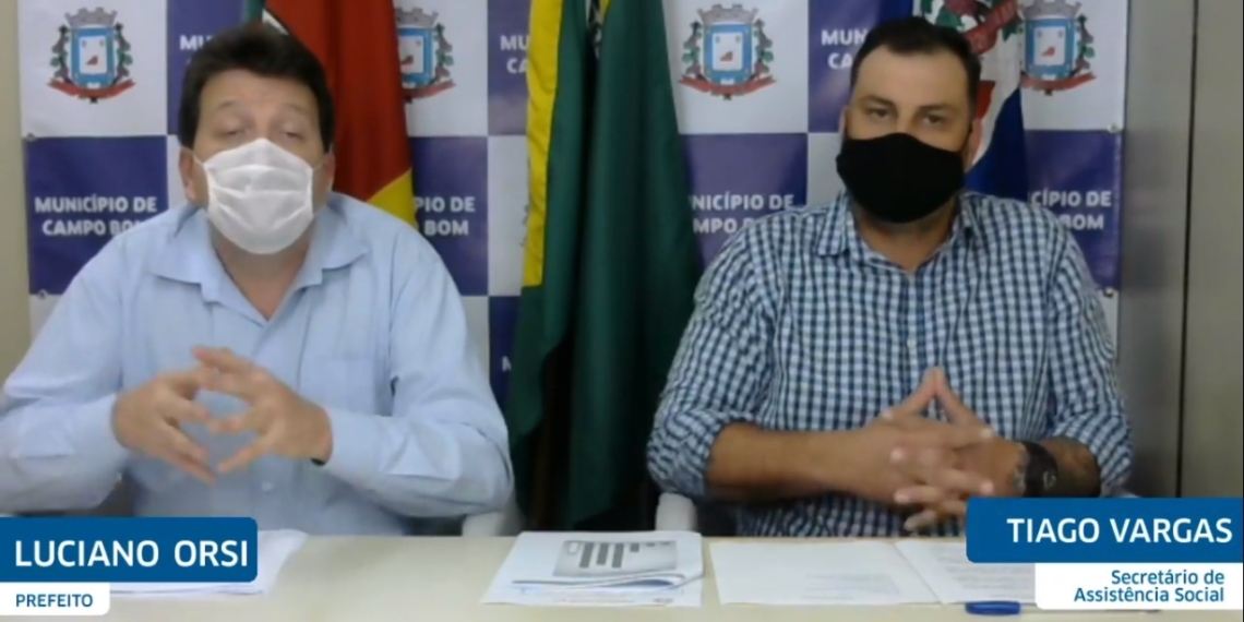 Em live, Luciano Orsi fala sobre a liberação de medicamentos para tratamento da Covid-19 e multa para quem promover aglomerações em Campo Bom