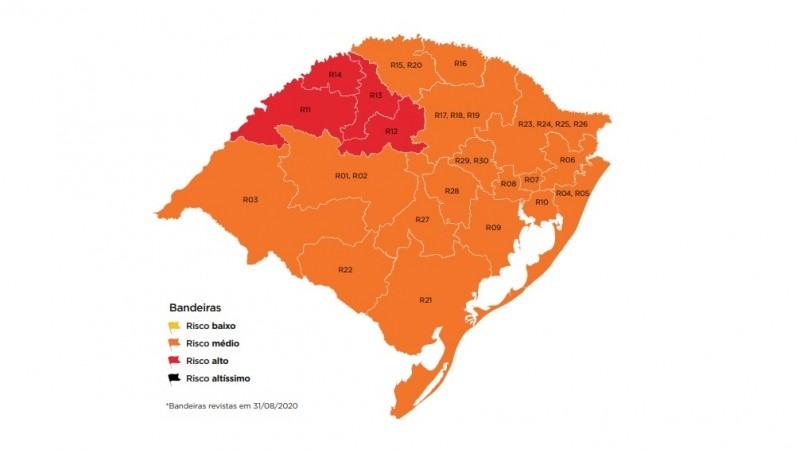 Região volta à bandeira laranja