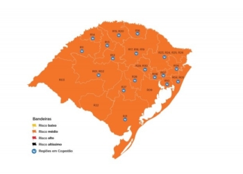 Vale do Sinos retorna à bandeira laranja