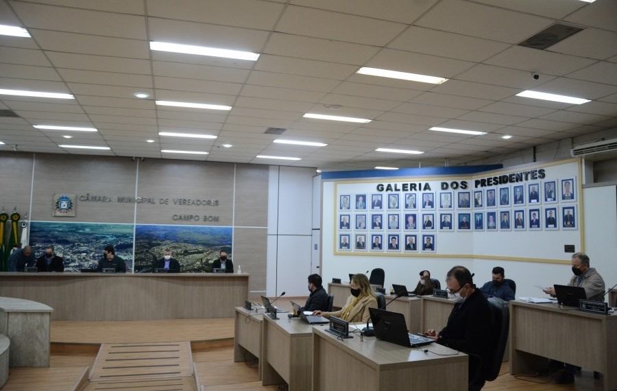 Vereadores de Campo Bom analisam projeto de lei, requerimentos e moções na sessão de hoje (14)