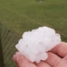 Chuva forte e granizo atingiram início da manhã deste sábado na região