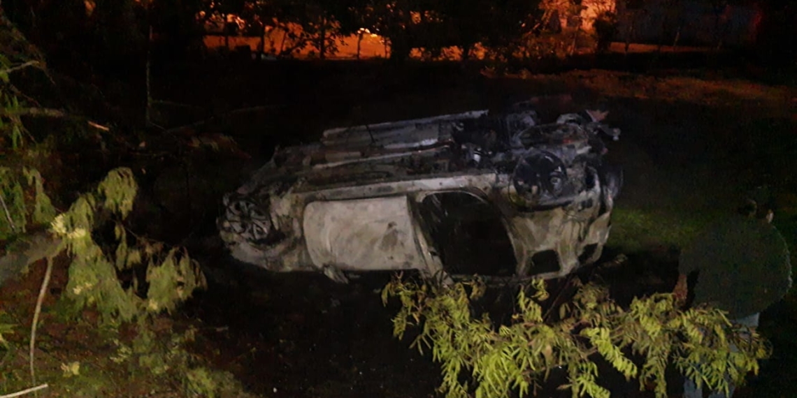 Mulher é socorrida após grave acidente nesta madrugada na RS-239