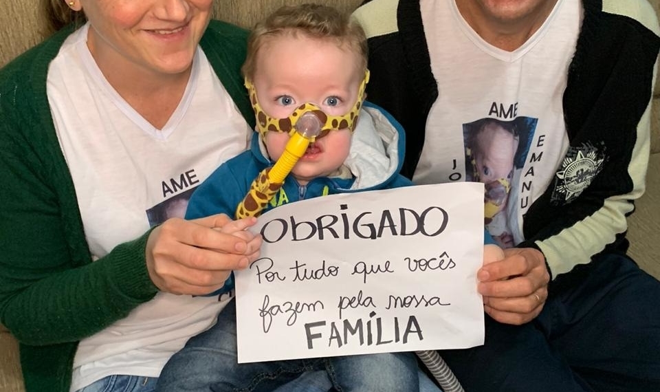 Sapiranga abraça a luta pela vida de João Emanuel, que sofre da doença AME