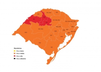 Vale do Sinos seguirá na bandeira laranja