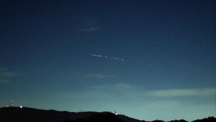 Satélite Starlink, da SpaceX, foi avistado no céu da região na noite deste domingo