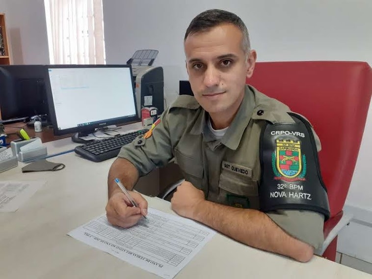 Sargento Quevedo assume comando da Brigada de Nova Hartz e Araricá