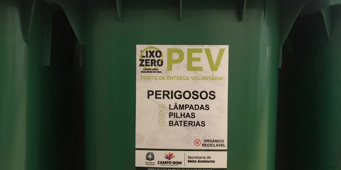 Prefeitura de Campo Bom disponibiliza dez pontos para descarte de materiais perigosos