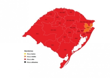 Região do Vale do Sinos permanecerá mais uma semana na bandeira vermelha