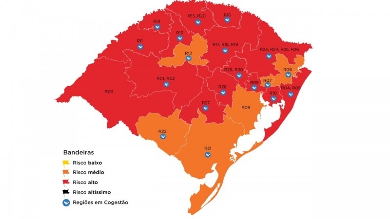 Indicadores mostram desaceleração e região volta para bandeira laranja