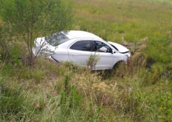 Guarda de Trânsito de Sapiranga registra saída de pista na Rua Cruzeiro do Sul