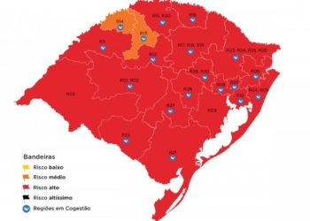 Sinos e Paranhana entram em bandeira vermelha