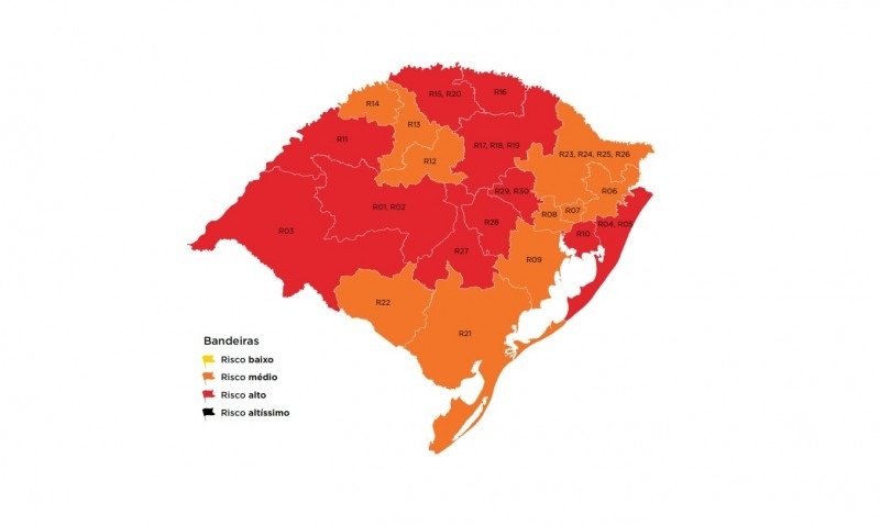 Sinos e Paranhana retornam à bandeira laranja