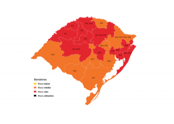 Em mapa preliminar, Sinos e Paranhana retornam à bandeira vermelha