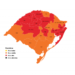 Em mapa preliminar, Sinos e Paranhana retornam à bandeira vermelha