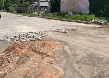 Obras em ruas de Araricá estão paralisadas desde o período eleitoral