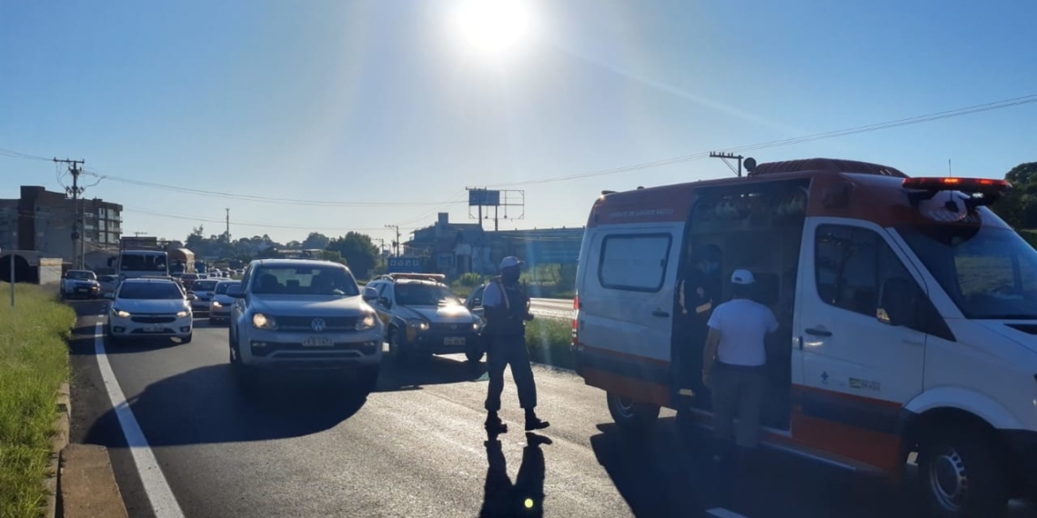 Colisões entre veículos deixam trânsito congestionado na RS-239, em Sapiranga