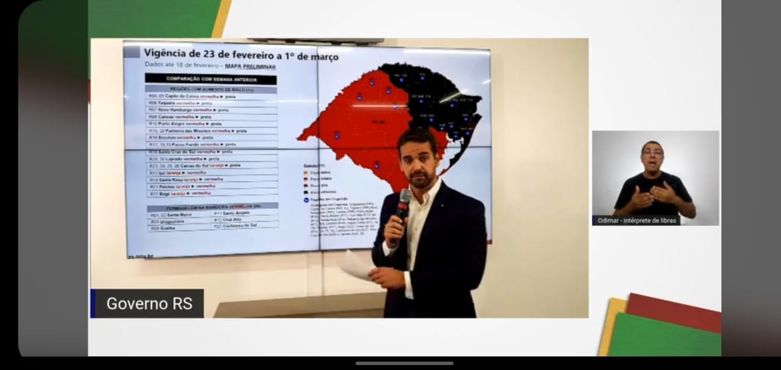 Mapa preliminar coloca Sinos e Paranhana na bandeira preta; Governador anuncia novas medidas restritivas