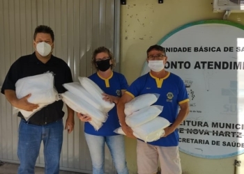 Secretaria de Saúde de Nova Hartz recebe doação de EPIs do Lions Clube