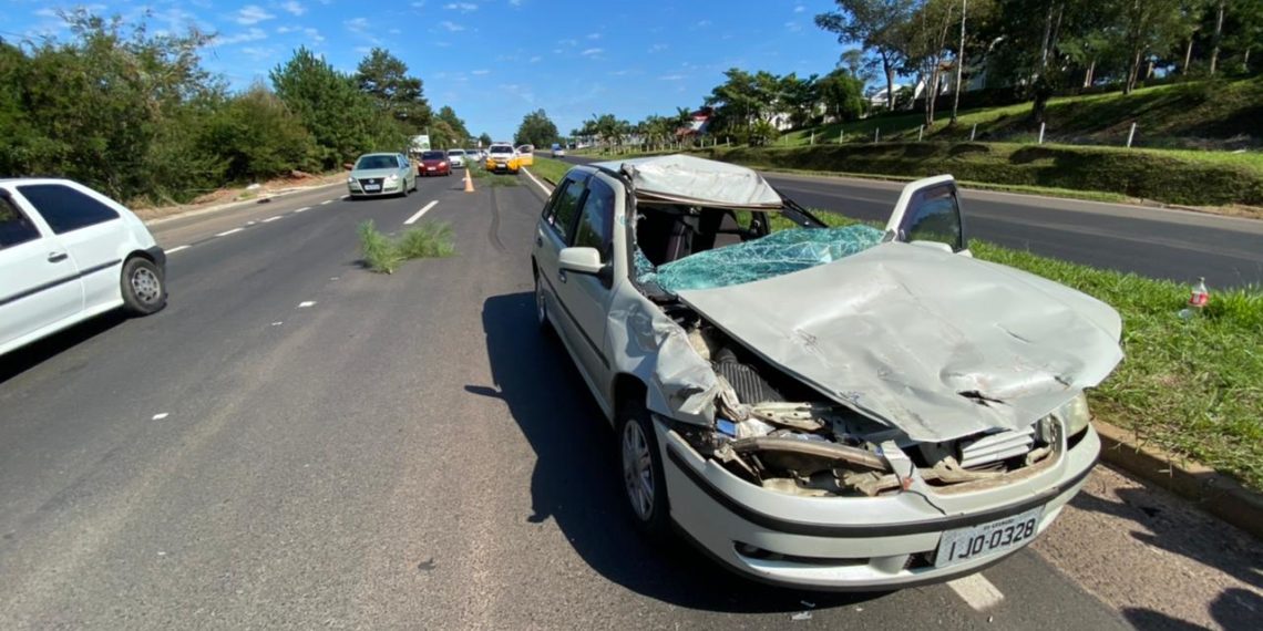 Uma pessoa fica ferida após acidente na RS-239, em Sapiranga, na manhã deste domingo