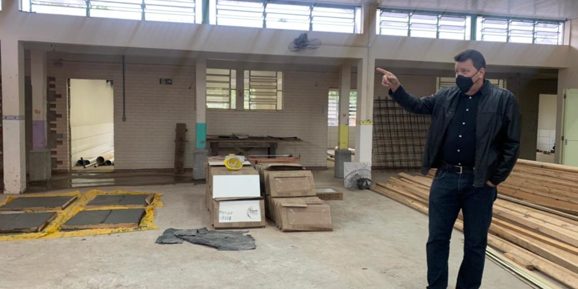 Com investimento de mais de R$ 1,3 milhão, seguem as obras na EMEI Guilhermina Blos